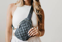 Pretty Simple - Women's Quilted Puffer Puffy Sling Bag
