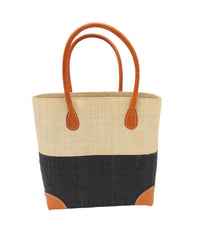 Shebobo - Women's Trinidad Two Tone Raffia Straw Basket Bag