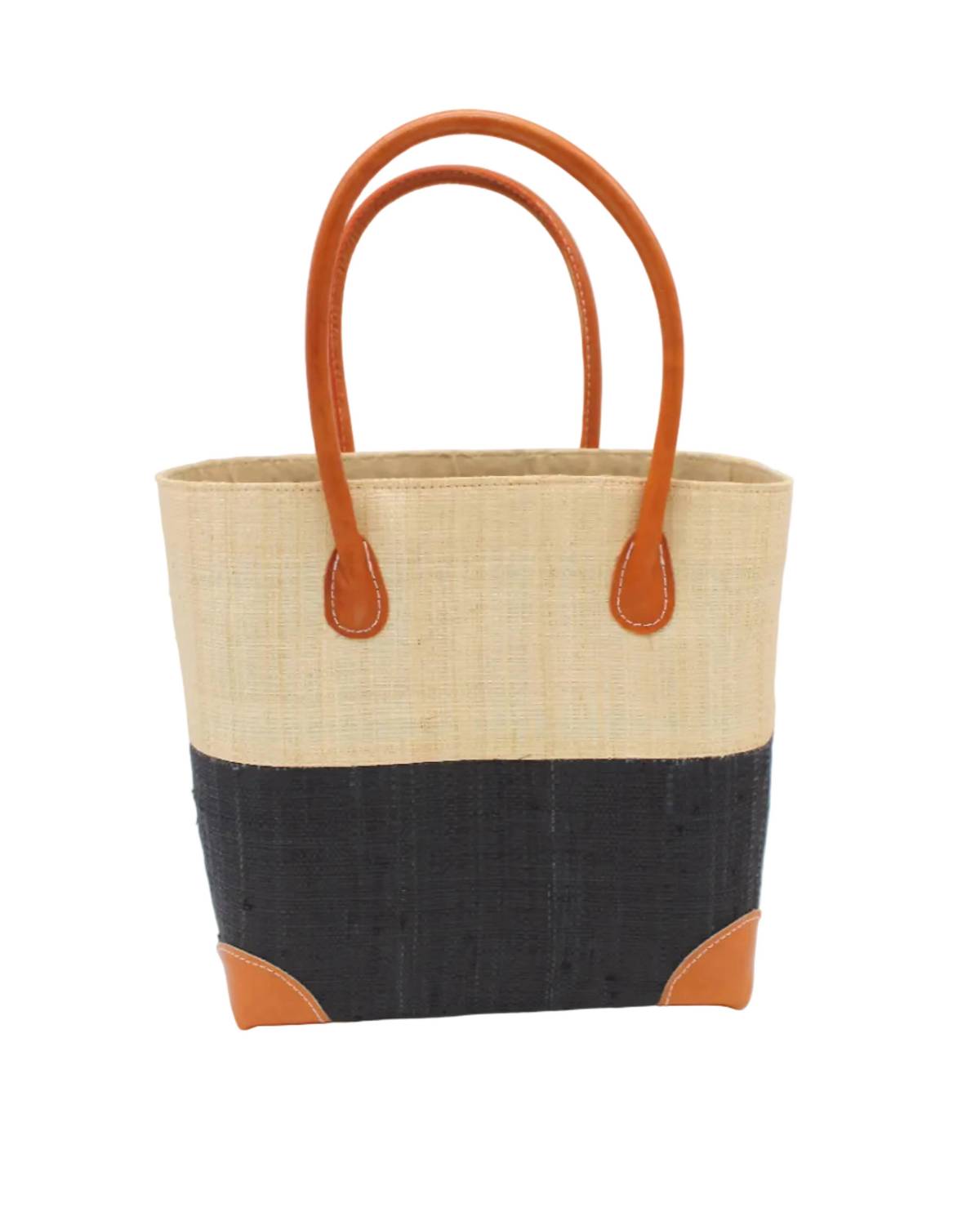 Shebobo - Women's Trinidad Two Tone Raffia Straw Basket Bag