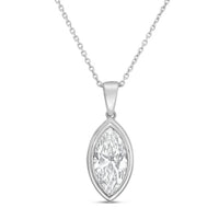 Diana M Jewels - Women's Marquise Lab-Grown Diamond Pendant Necklace (2.00 Ct) - Classic