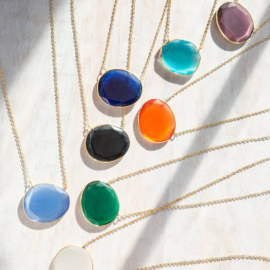 Marlyn Schiff - Women's Faceted Glass Necklace