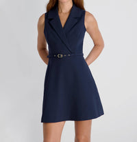 French Connection - Azra Twill Belted Mini Dress