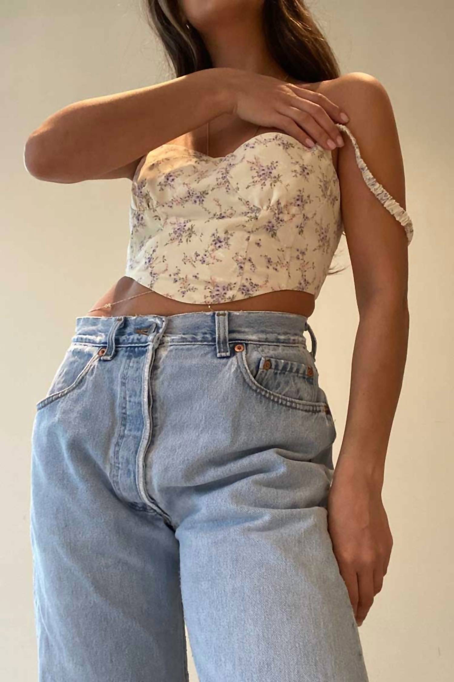 Et Clet - Floral Crop Tank