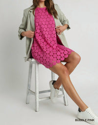 Umgee - Polka Dot Lace Shift Dress
