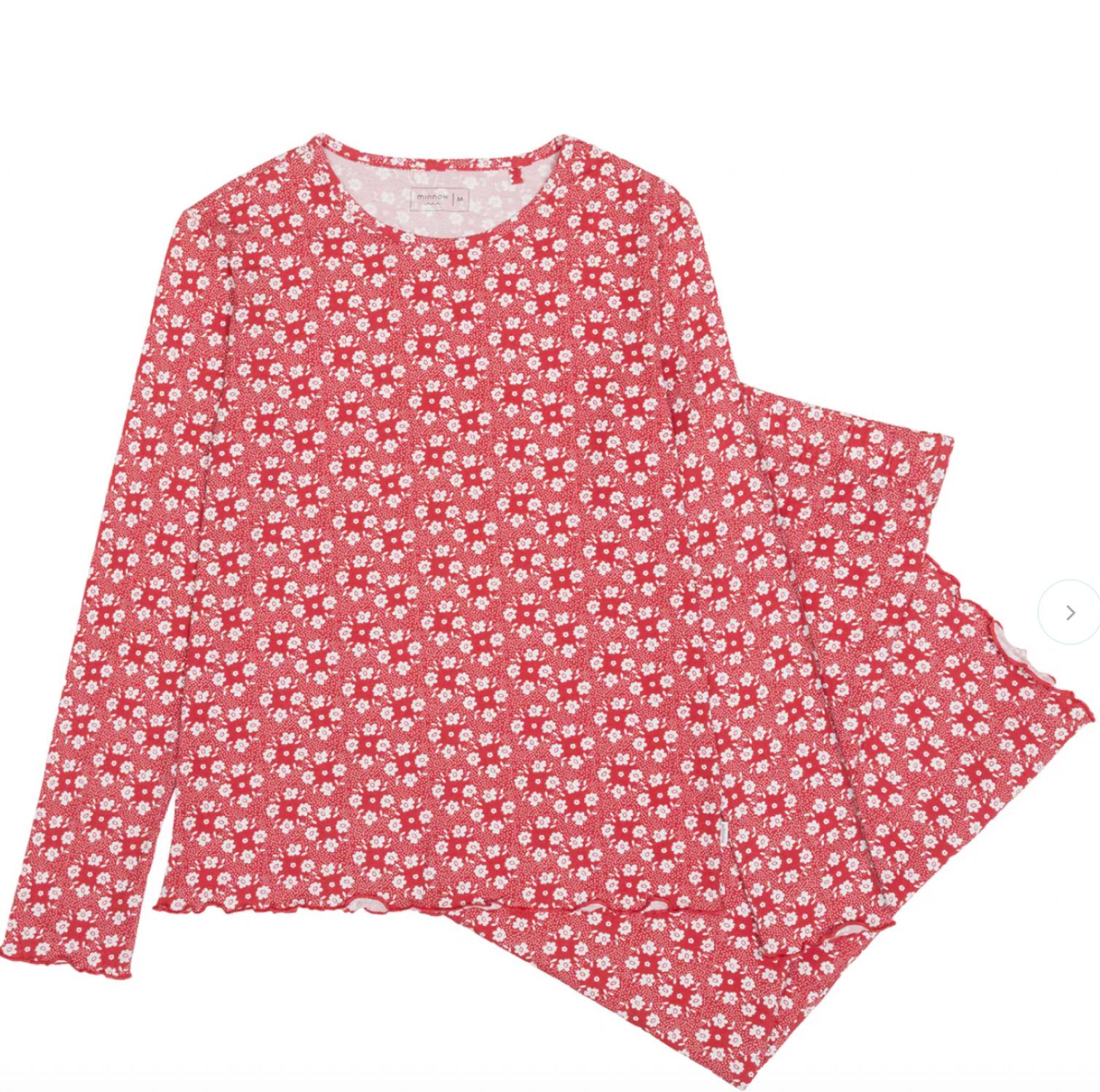 Minnow - Women's Holiday Bloom Pima Pajamas Set