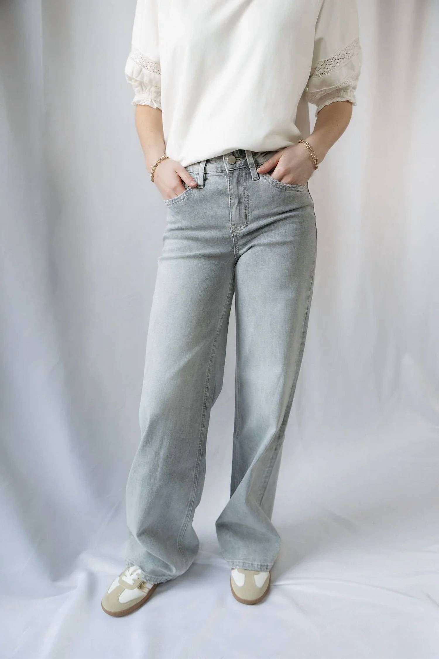 Flying Monkey - Montego Bay High Rise Wide Leg Jeans