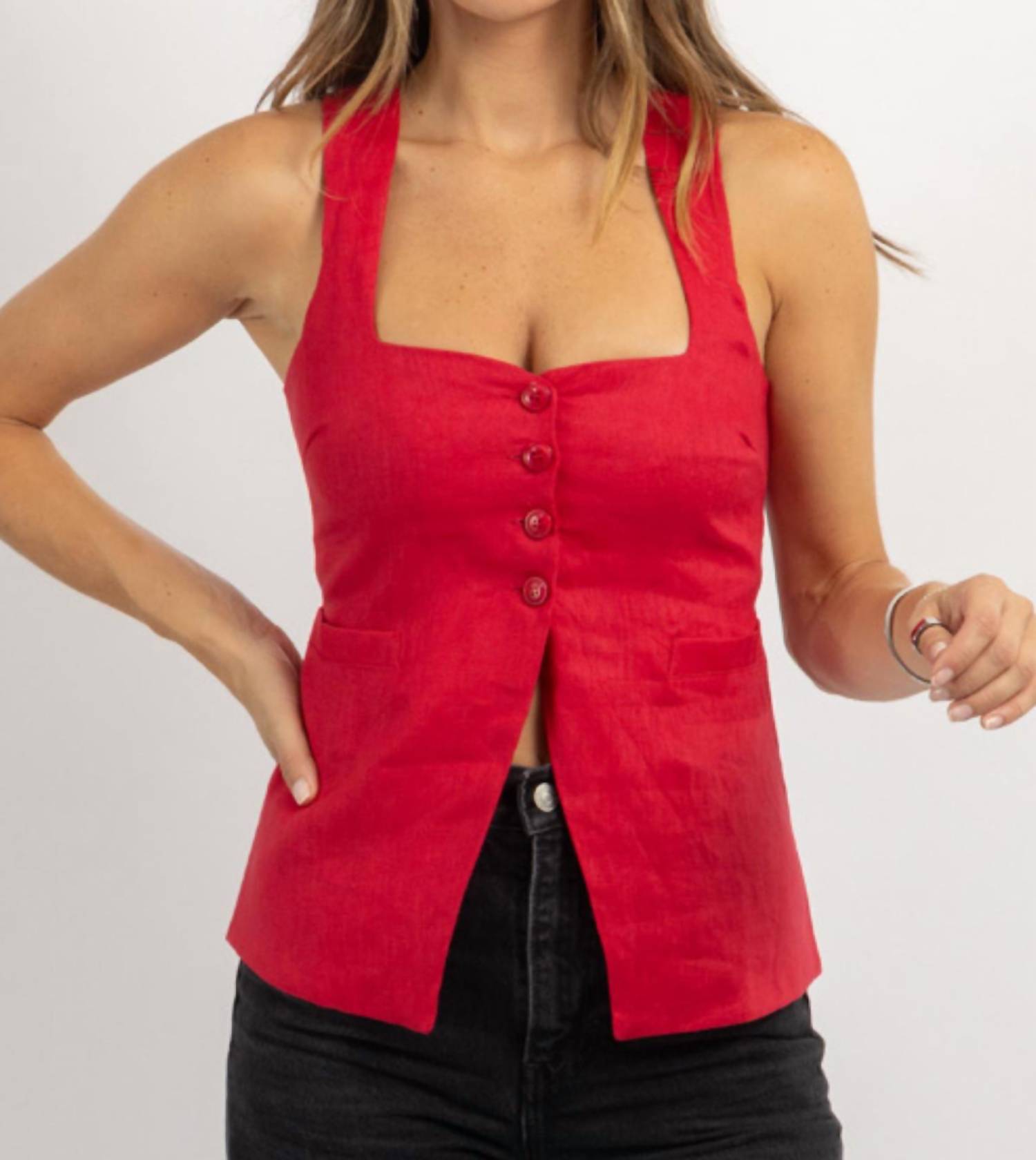 Olivaceous - Hailee Linen Top