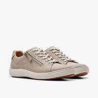 Clarks Women's Nalle Lace Sneakers in stone nubuck - women's sneaker