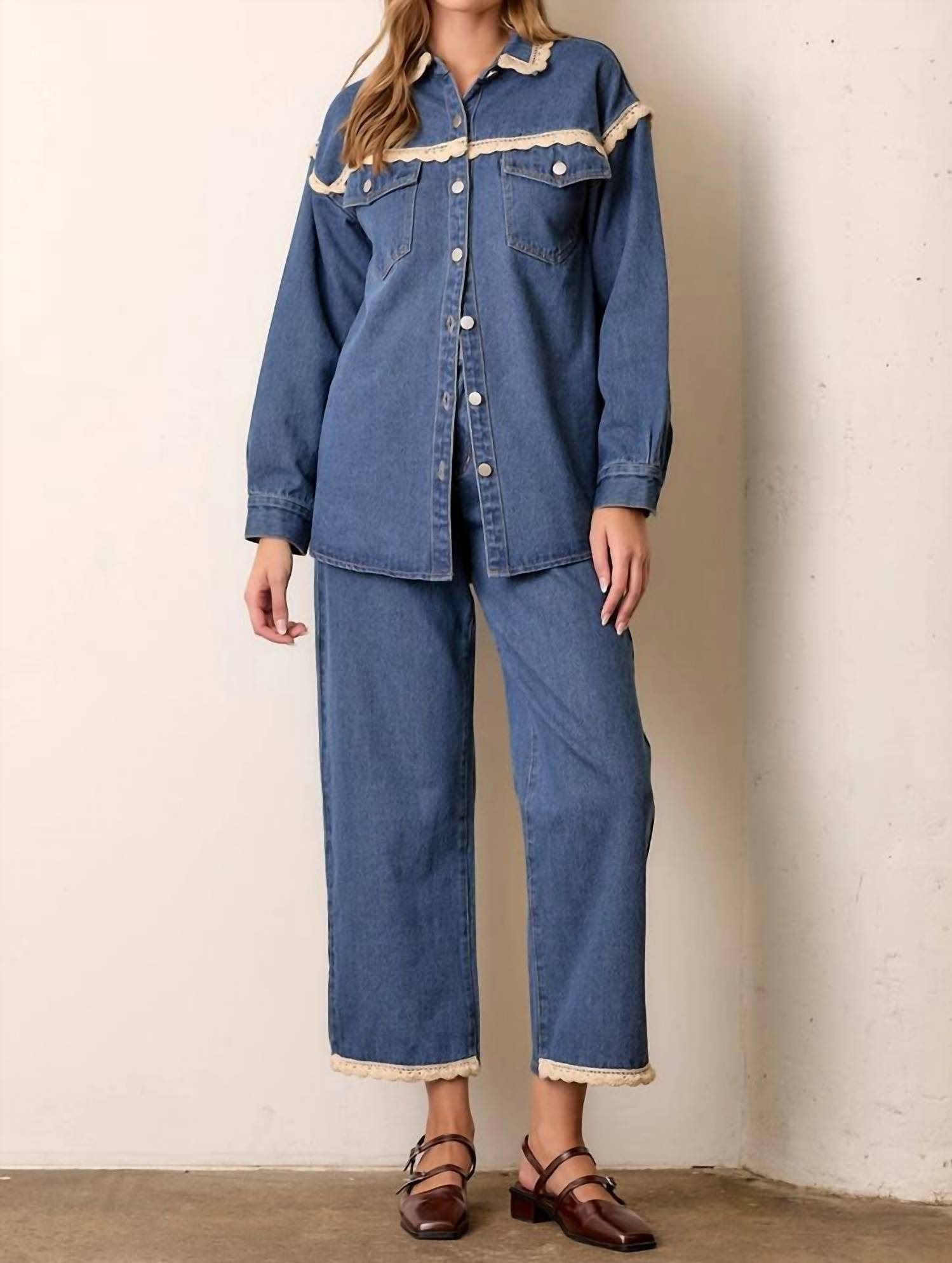 Polagram - Rosemary Button Front Top