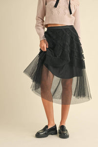 Heyson - Women's Wfrill Mesh Tulle Midi Skirt