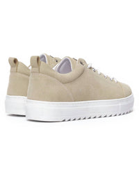 Martin Valen Men’s Low Top Suede Sneakers in beige - men's sneaker - alternate view