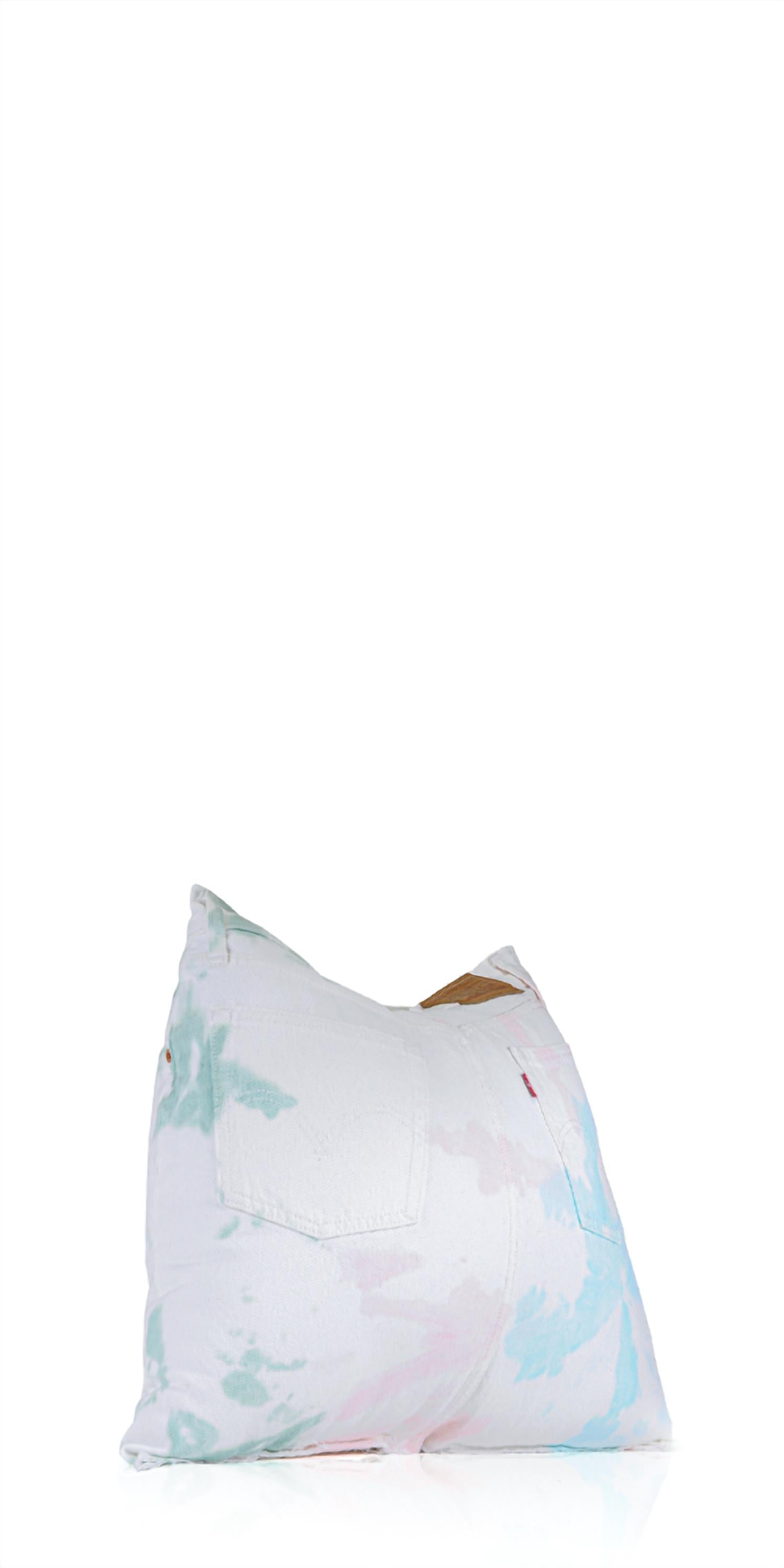Jiu Jie Decor - Square Tie Dye Denim Pillow