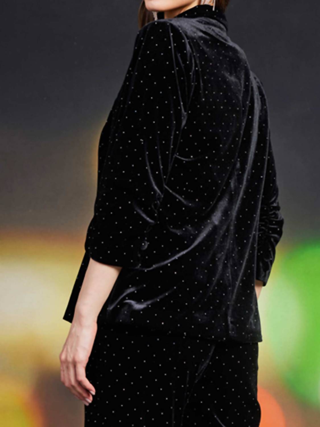 Skies Are Blue - Velvet Embellished Blazer