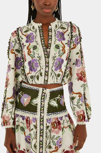 Farm Rio - Rococo Flowers Long Sleeve Blouse