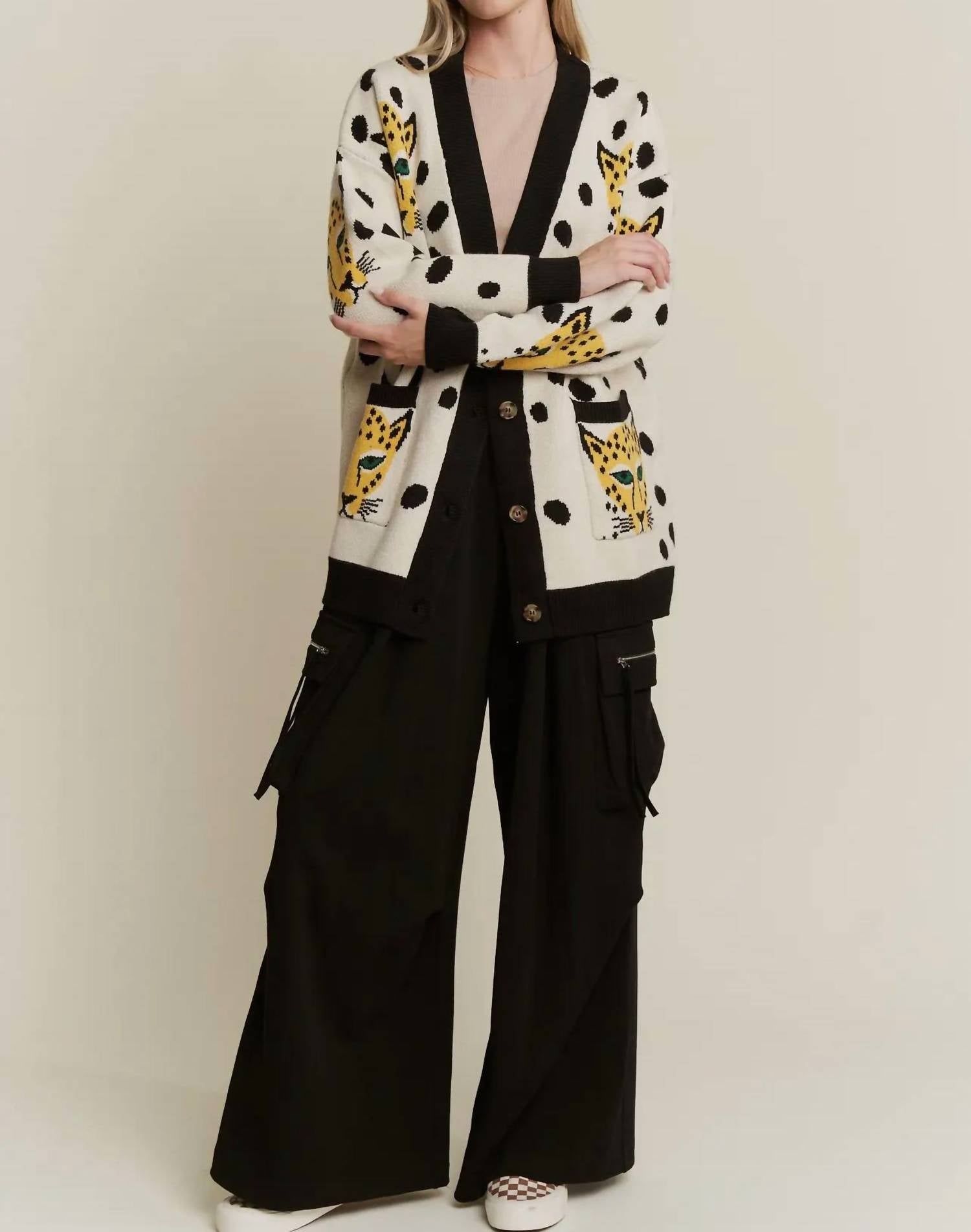 Jade By Jane - Button Down Cheetalicious Cardigan