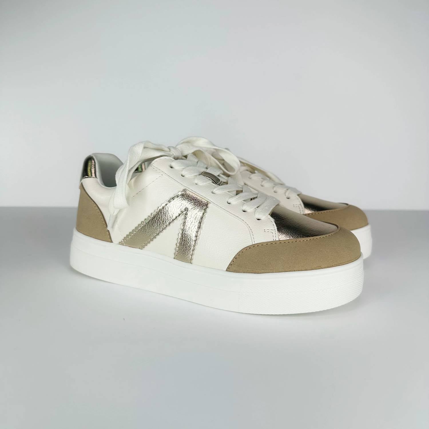 Mia Shoes - Women's Astra Faux Leather Platform Sneakers