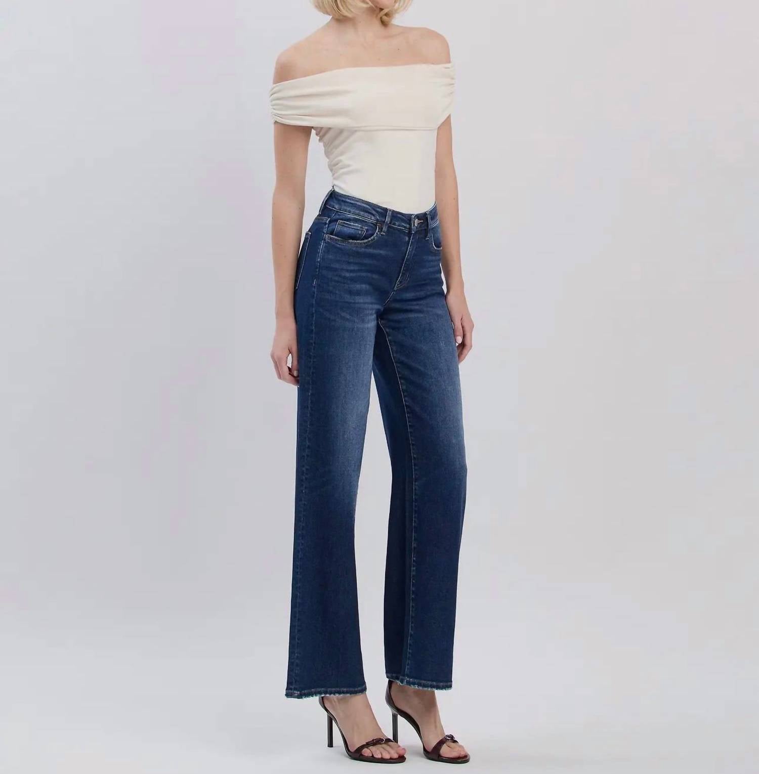 Flying Monkey - High Rise Wide Leg Stretch Jean