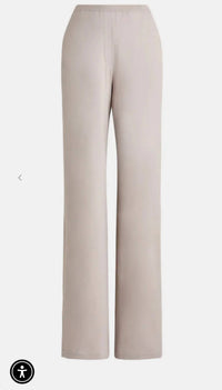 Scanlan Theodore Crepe Knit Soft Trouser in oyster - women's pants - detail view