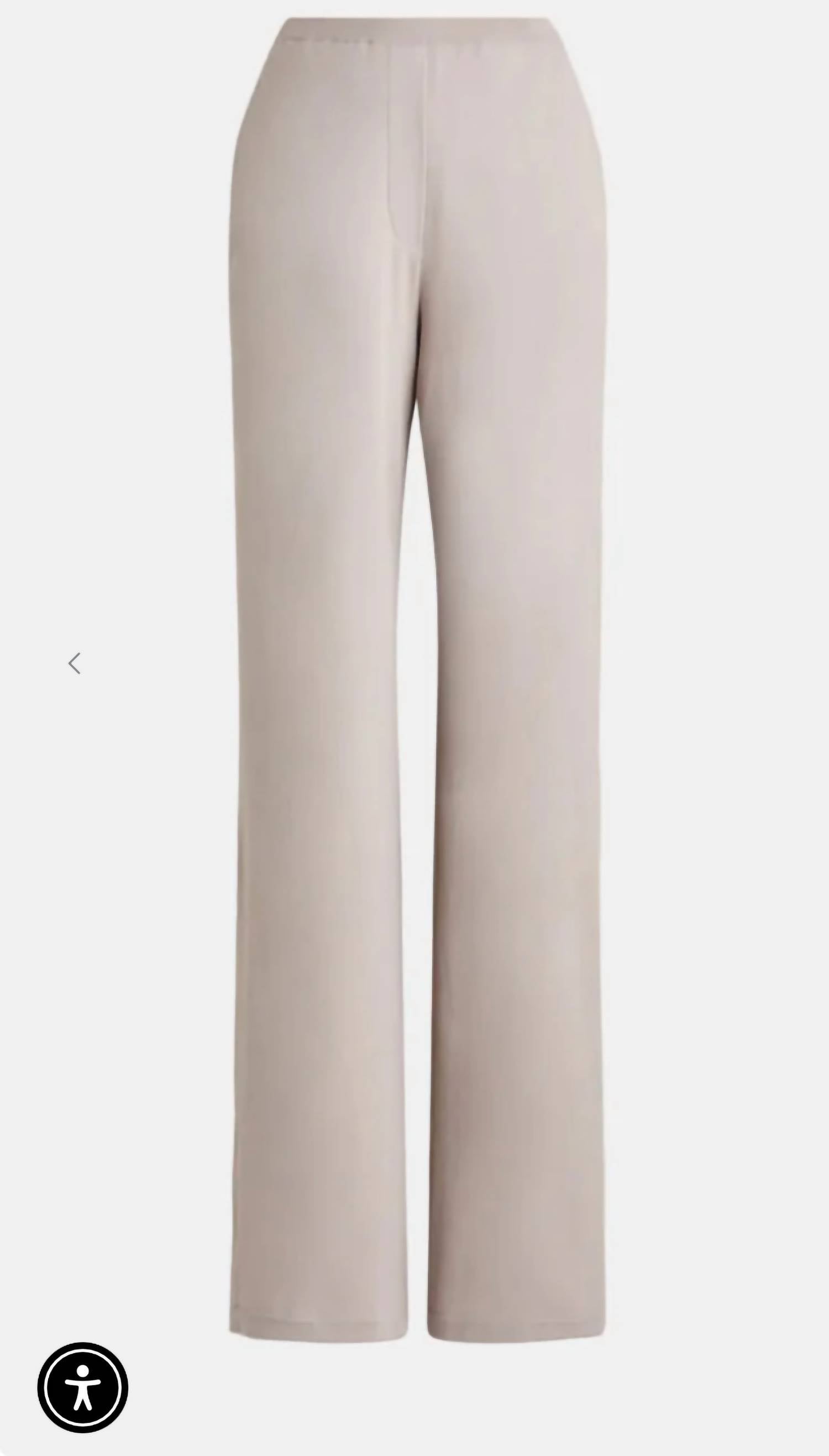 Scanlan Theodore Crepe Knit Soft Trouser in oyster - women's pants - detail view