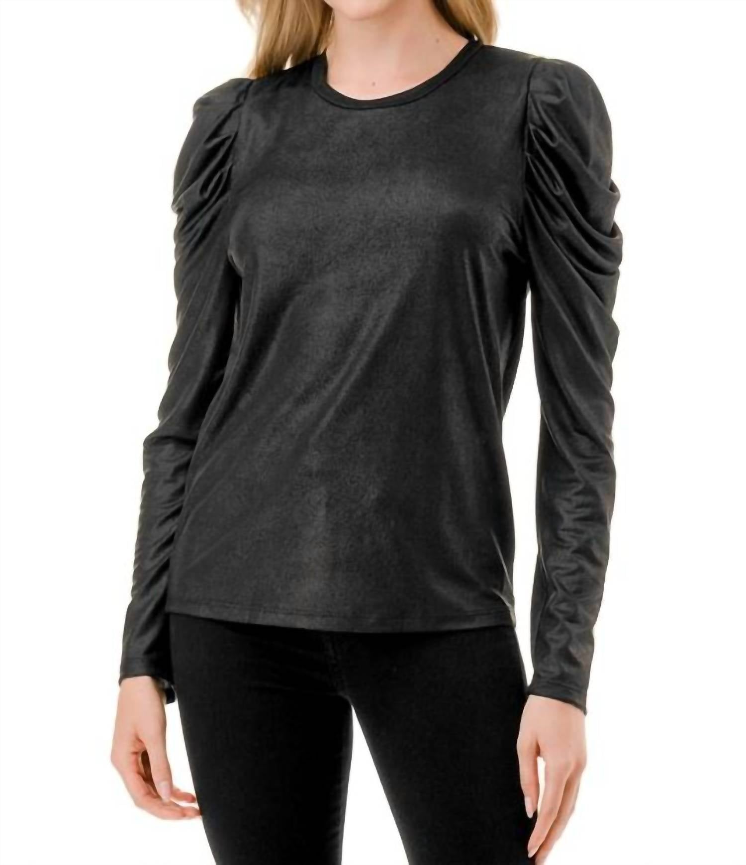Ariella - Puff Sleeve Long Sleeve Top
