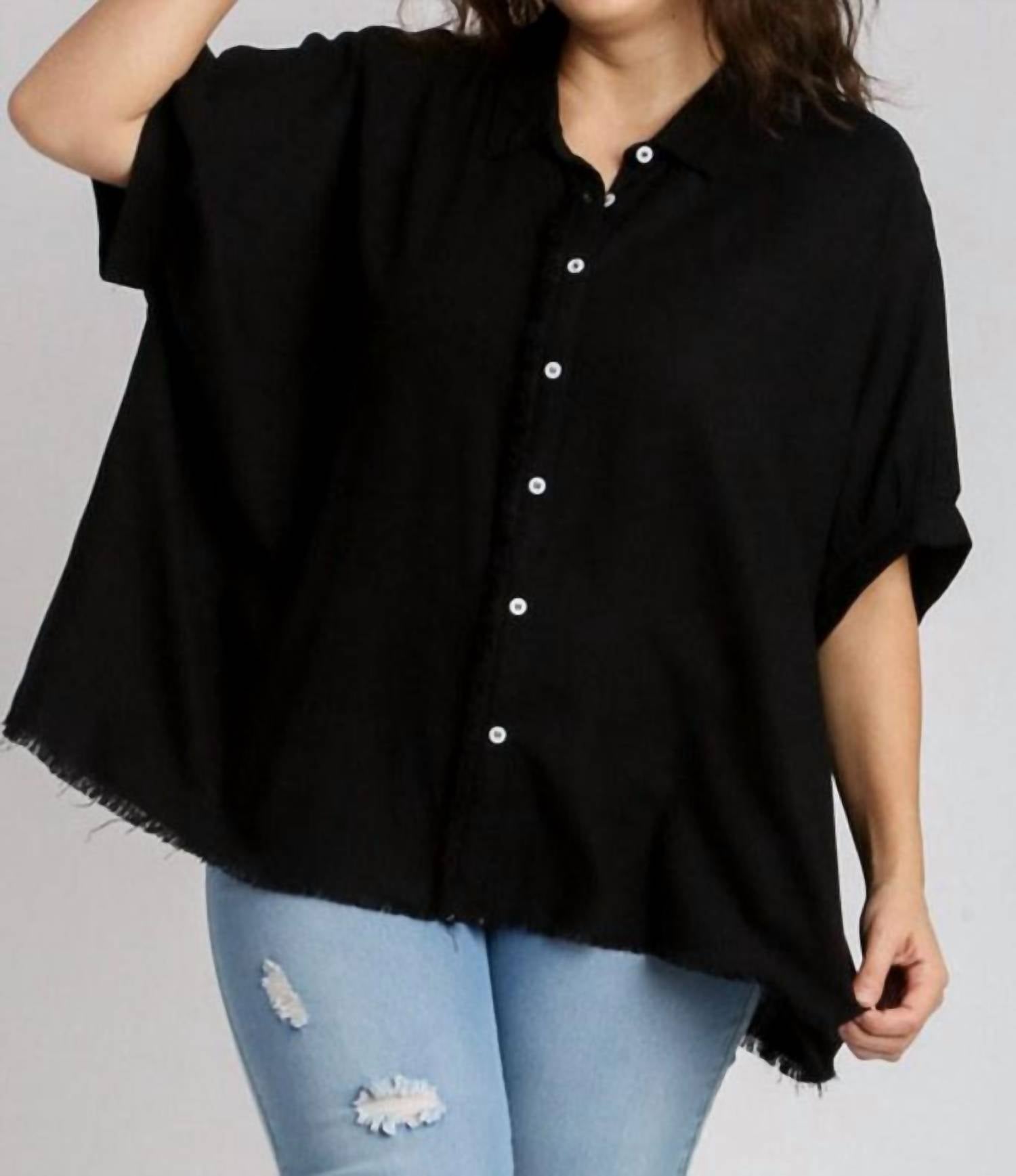 Umgee - With Out Your Love Button Front Top - Plus Size
