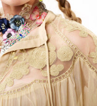 Aratta - Camellia Embroidered Chiffon Blouse