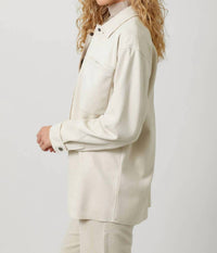 Mystree - Suede Button Down Shacket