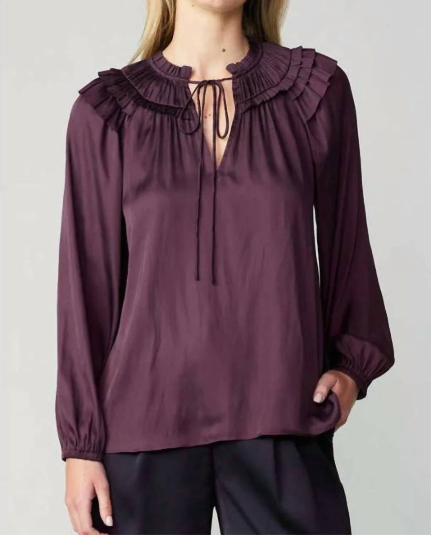 Current Air - Shoulder Ruffle Top