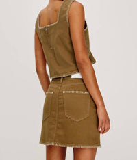 Rails - Carbon Cropped Boxy Tank Top