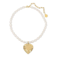 Eklexic - Women's Pearl & Hildegard Pendant Necklace