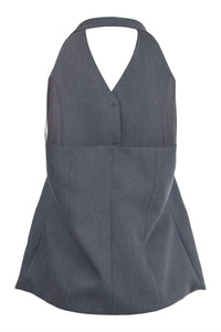 Noen - Women's Tailored Halter-neck Button-up Waistcoat