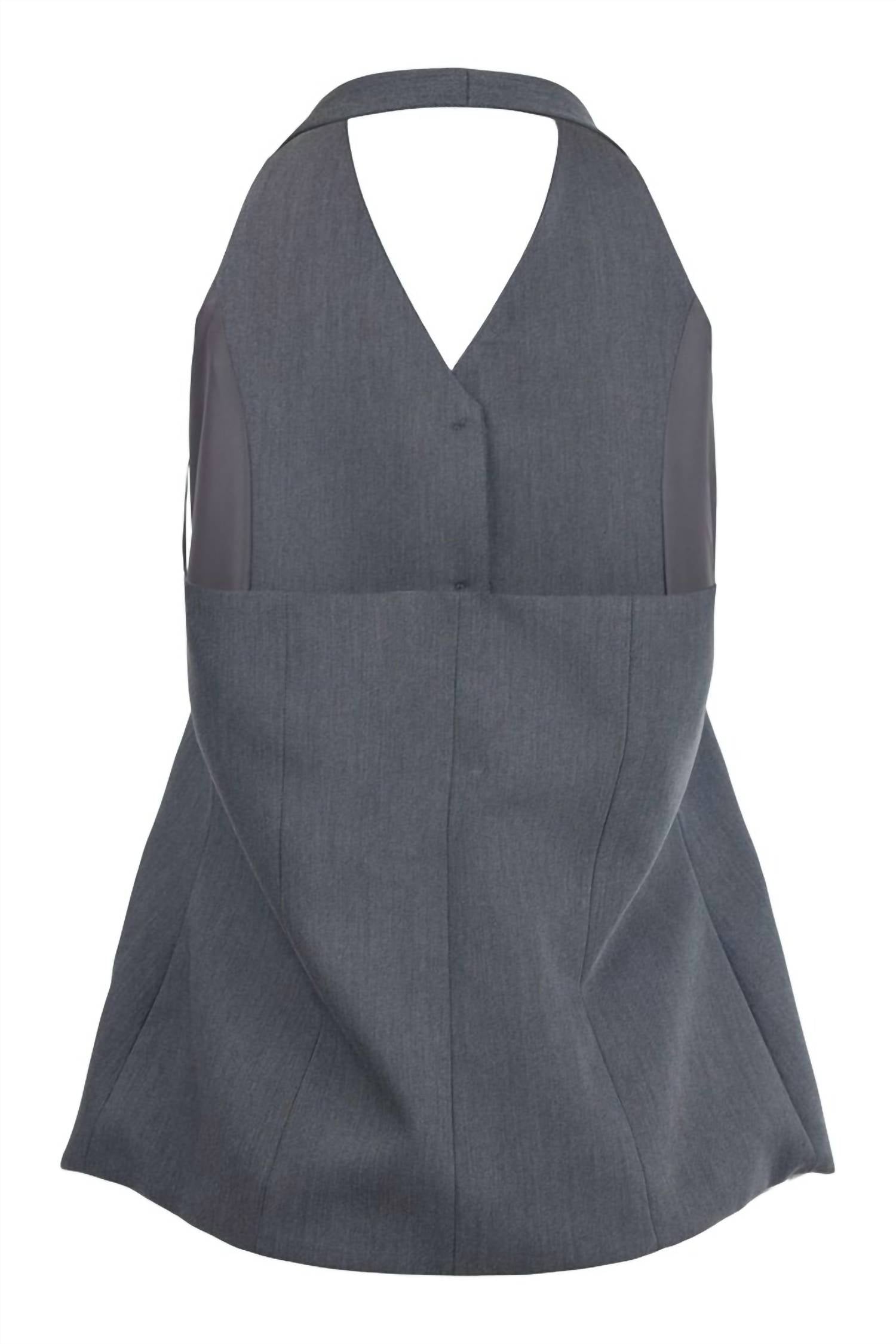Noen - Women's Tailored Halter-neck Button-up Waistcoat