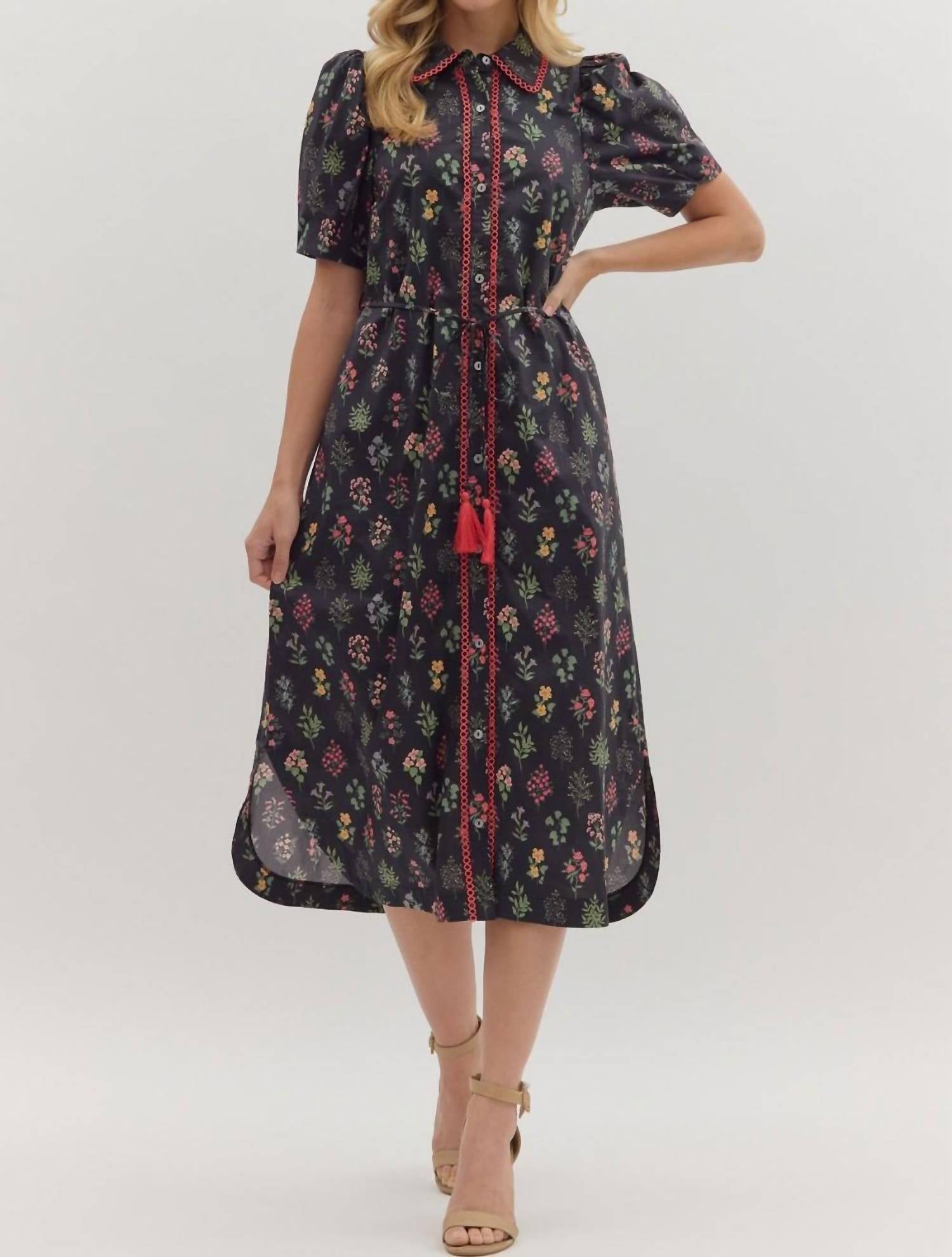 Entro - Collared Midi Dress