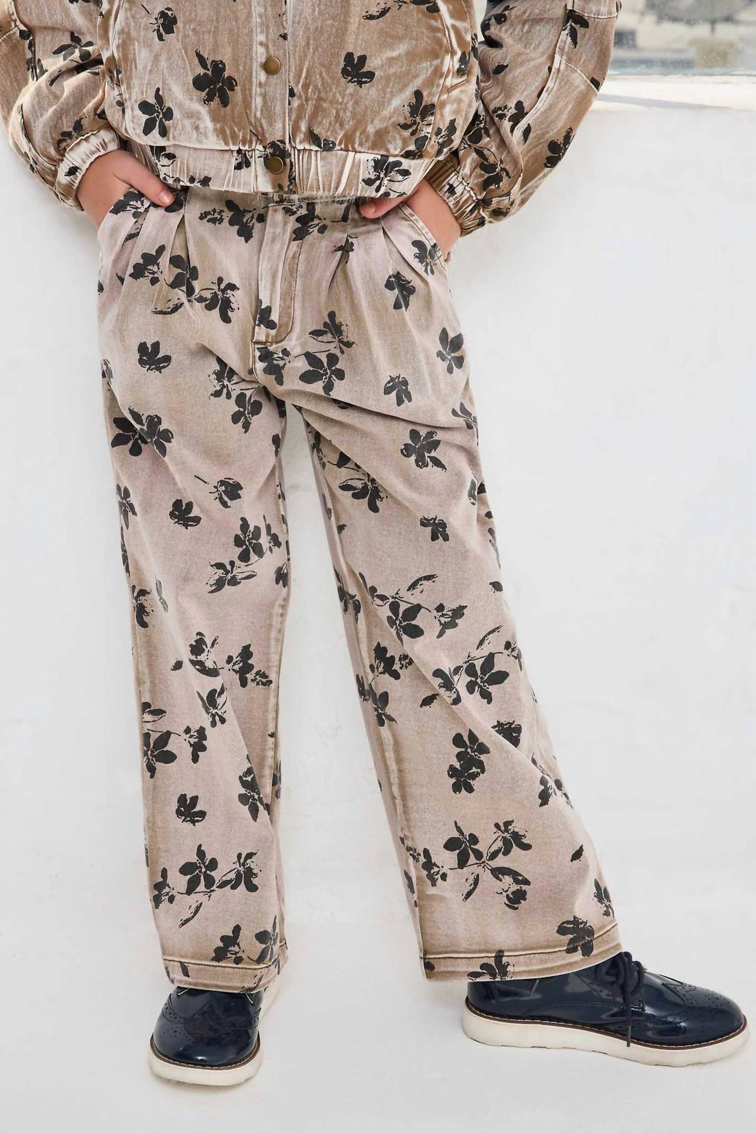 Hayden La - Girls Floral Printed Wide Leg Pants