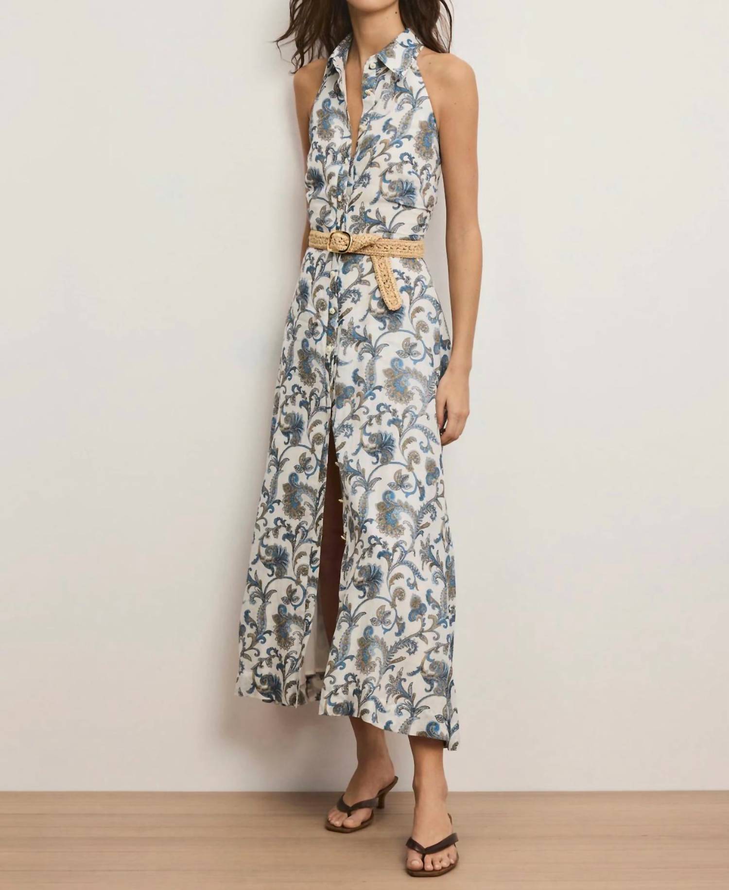 Veronica Beard - Mackey Paisley Halter Midi Dress
