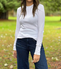 Michael Stars - Willa Crew Tee With Button Cuff