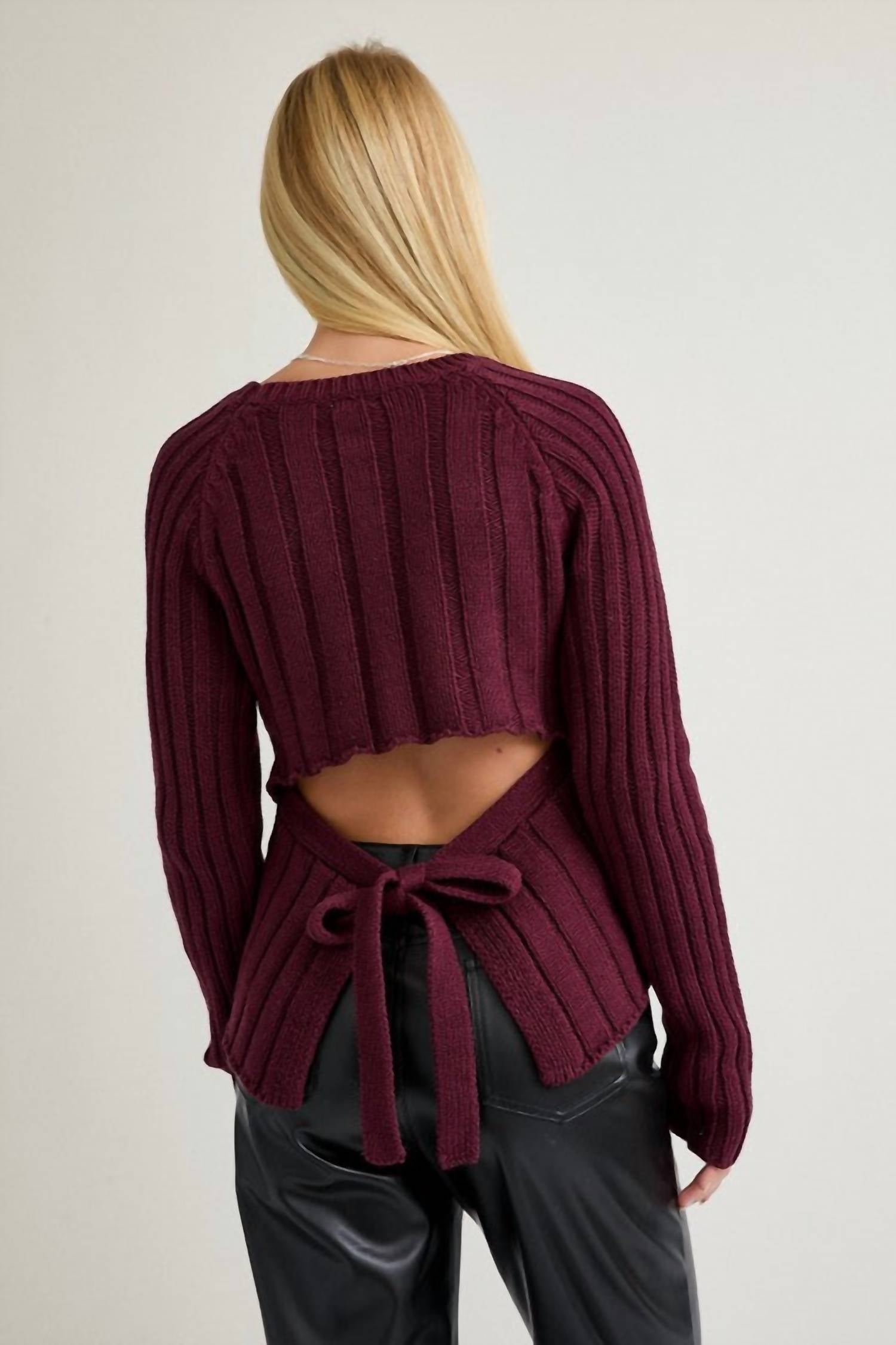 Le Lis - Tie Back Knit Sweater