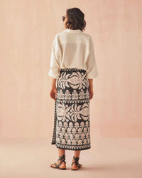 OMIKA Nero Blouse in solid coconut - women's blouse - view 5
