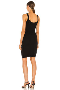 Ser.O.Ya - Isla Ribbed Cotton Mini Tank Dress With Raw Edge Hem