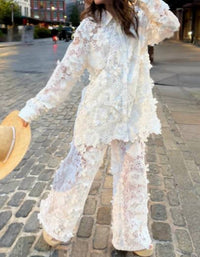 Jocelyn - 3d Floral Lace Pants