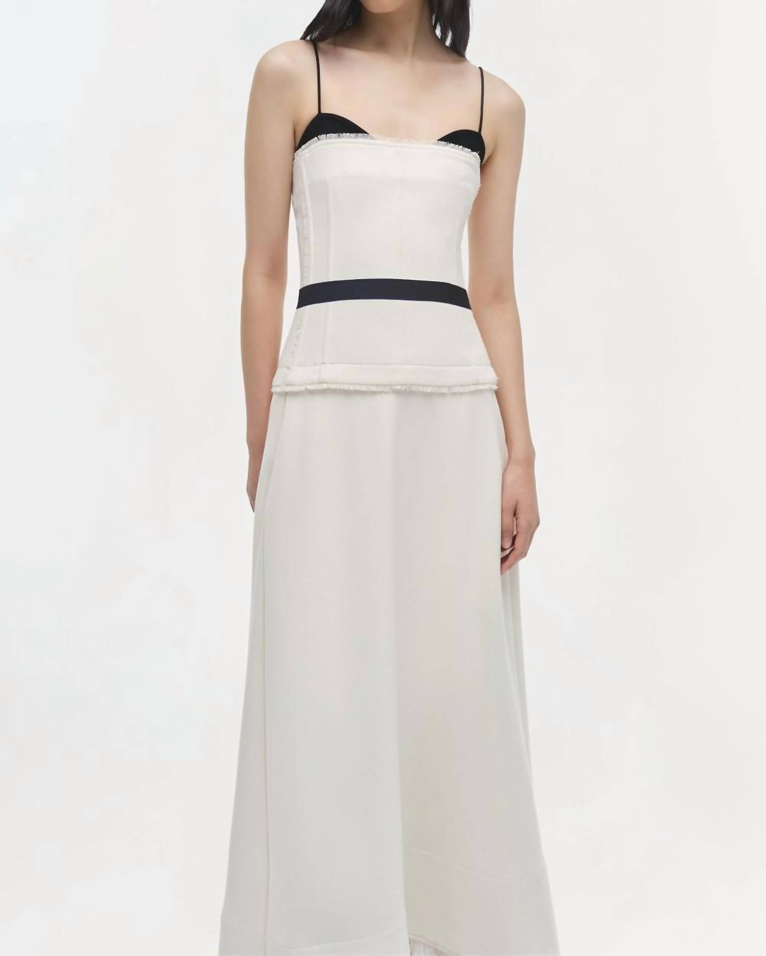 SIMKHAI Quinlen Dress in snow multi - women's dress - detail view