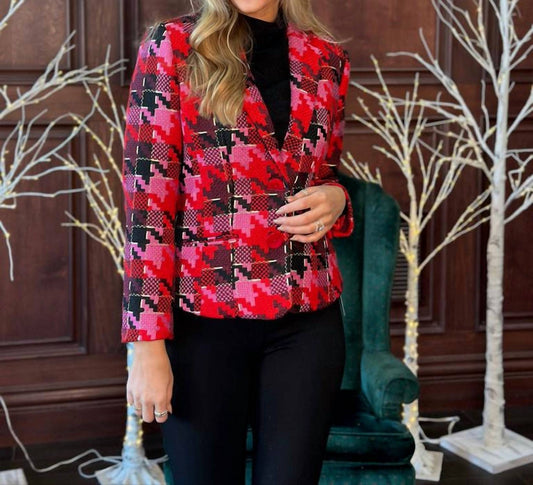Alison Sheri - PREPPY PINK/ RED BLAZER