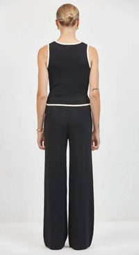 A.Ren - Simone Contrast Piping Pants
