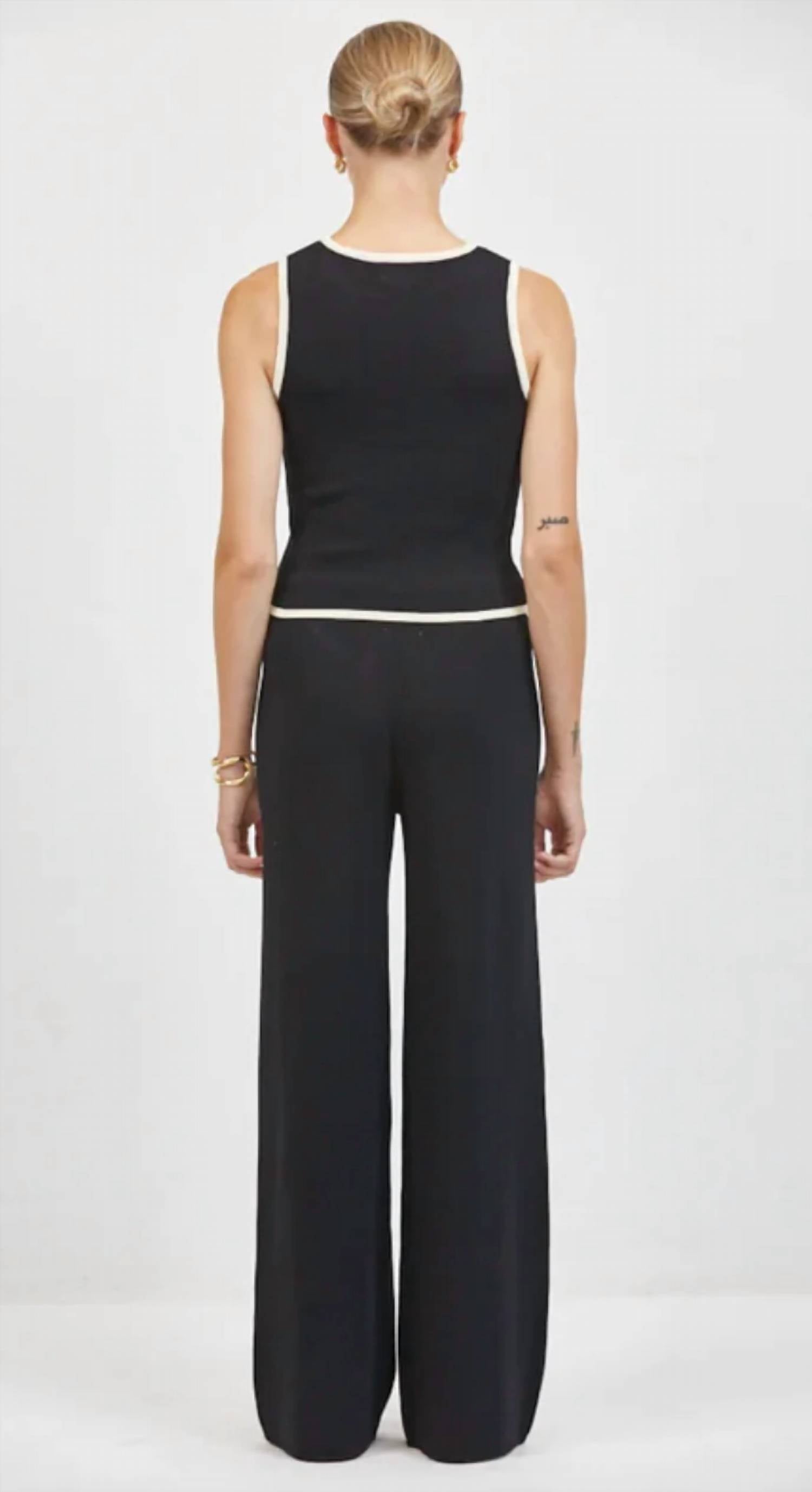 A.Ren - Simone Contrast Piping Pants