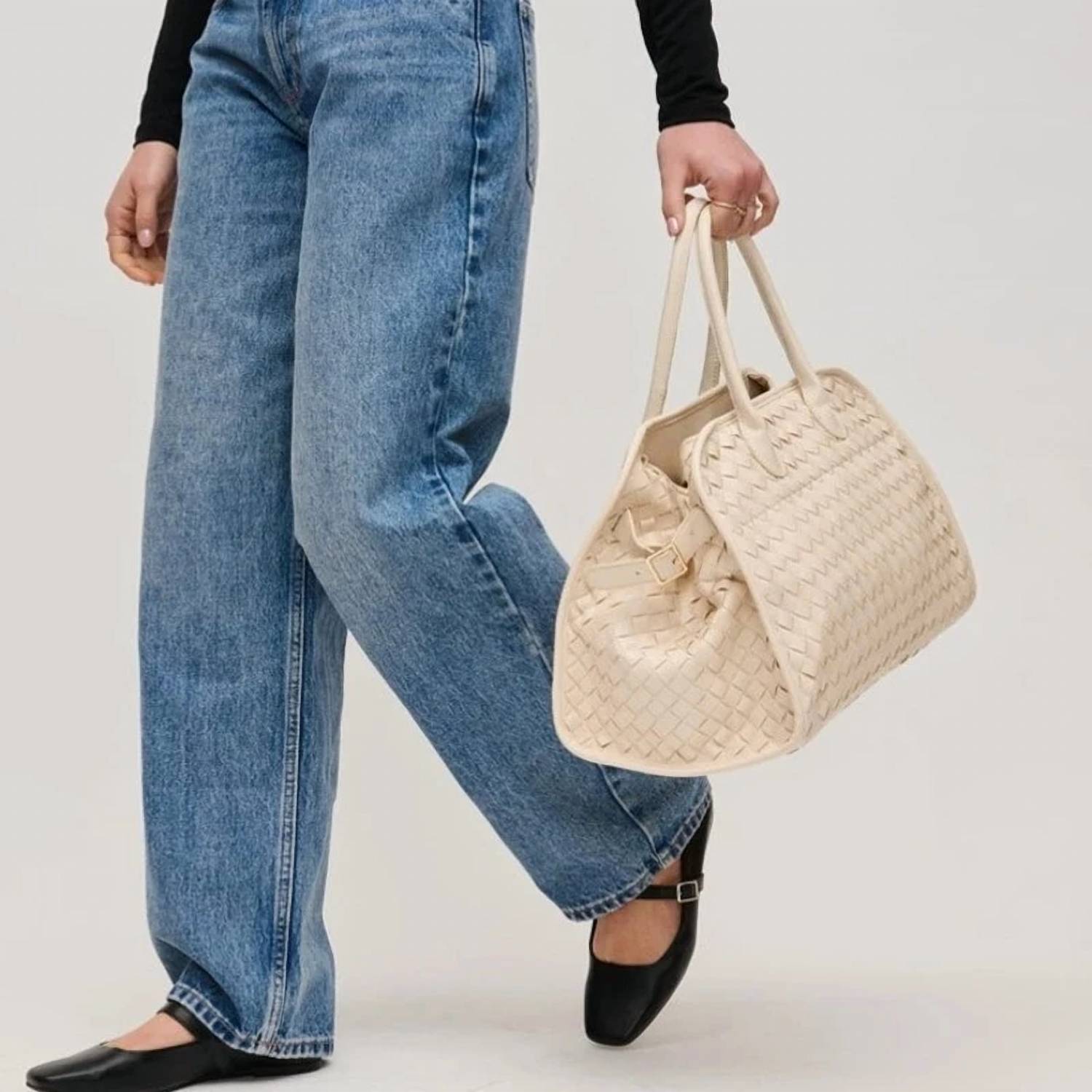 Urban Expressions - Women's Rhonda Woven Vegan Leather Tote Bag
