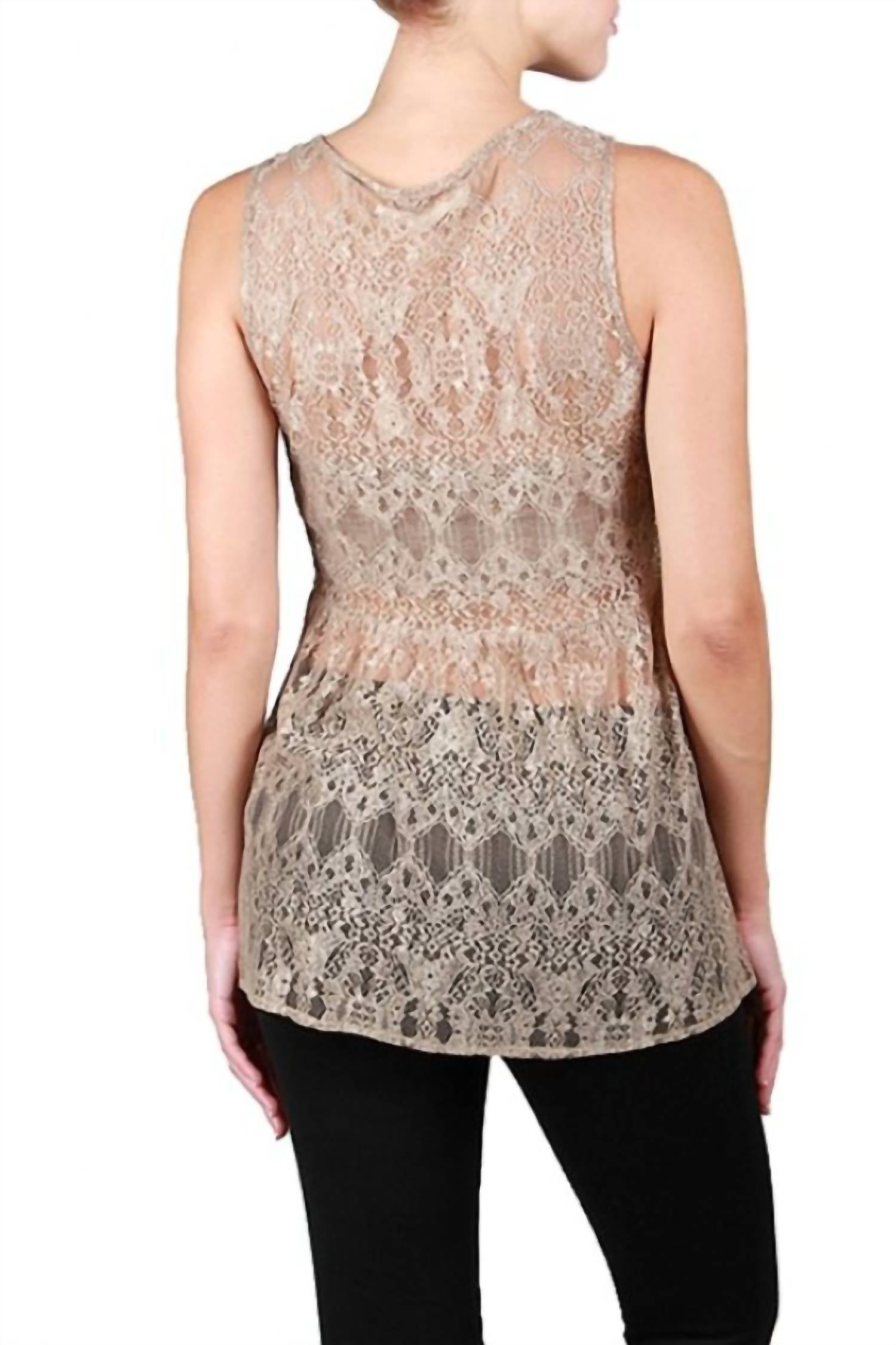 A'Reve - Beaded Lace Tank Top