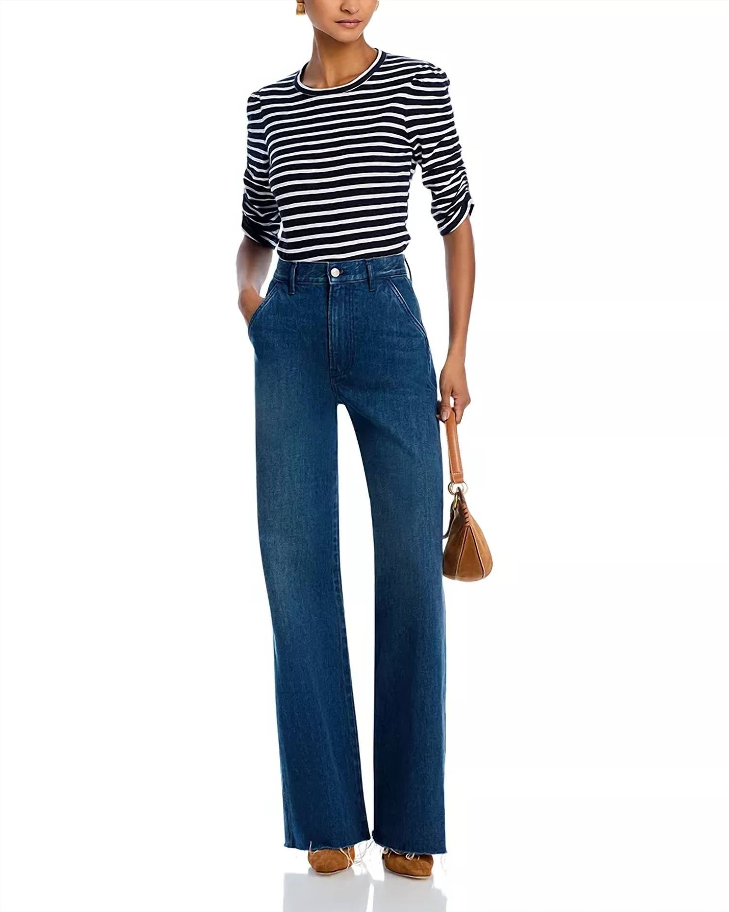 Veronica Beard - Taylor High Rise Wide Leg Jeans