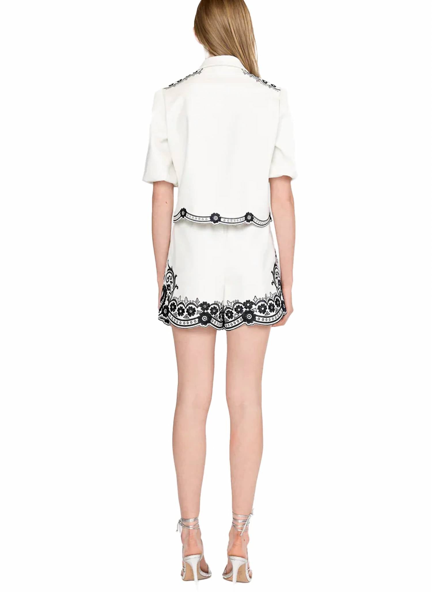 Christy Lynn - Benny Embroidered Short