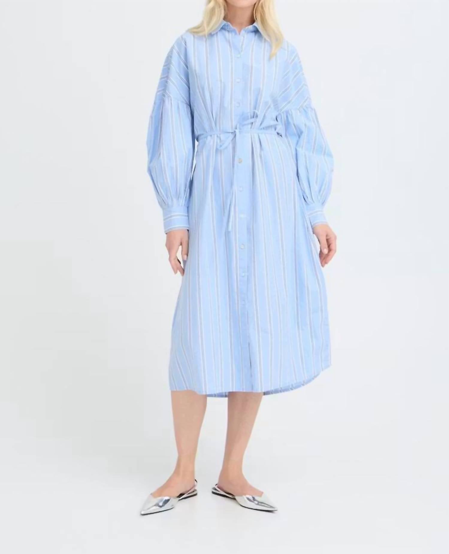 B.Young - Sierra Striped Shirt Dress