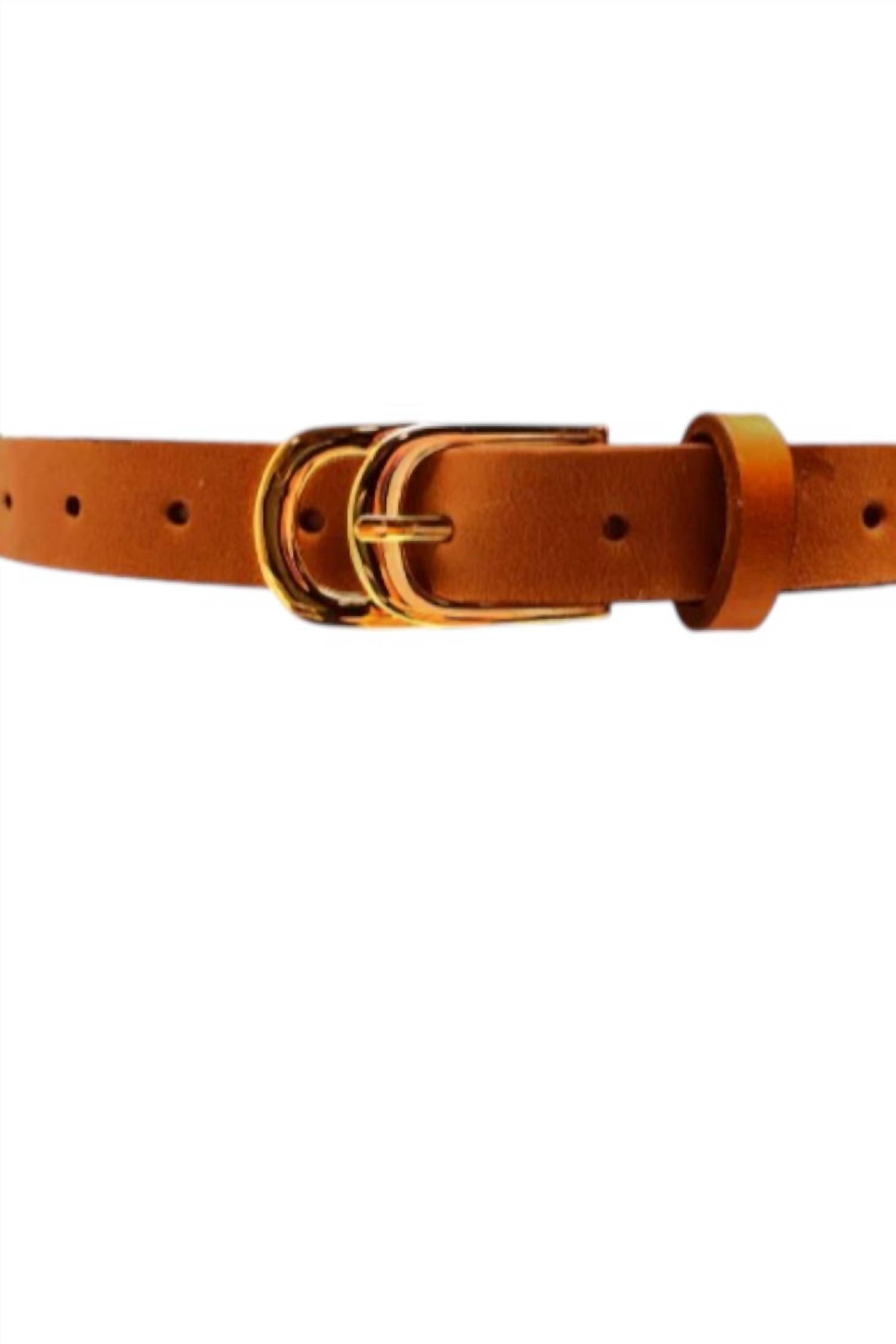 ADA Collection Women's Infinity Belt in cognac - women's accessory - detail view